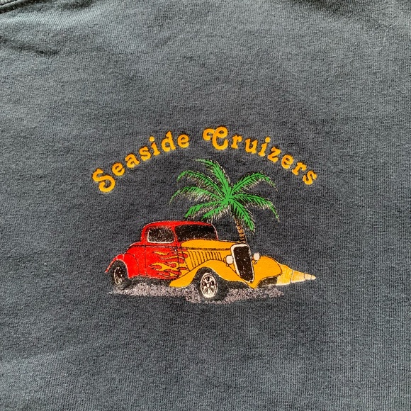 Car Shirt Seaside Cruisers Y2K Men’s Large T Shirt Nice Fade - Picture 2 of 7